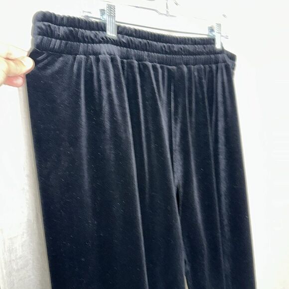 J.Jill 2X Black Wearever Collection Velour Wide Leg Pull-on Pants with Pockets - Picture 6 of 9